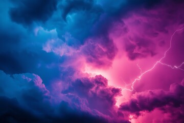 Obraz premium An abstract electric storm in bright, glowing colors