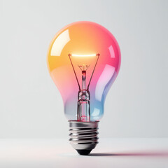 Vibrant Gradient Light Bulb: Innovation and Creativity