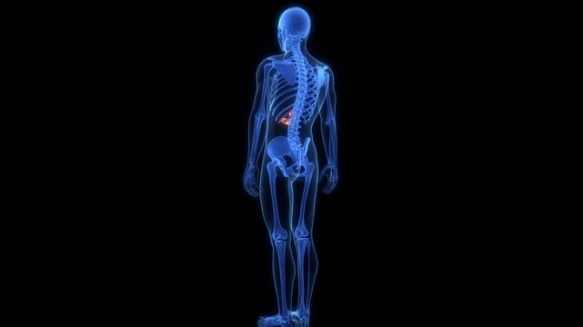 Human Internal Organs Pancreas with Gallbladder Anatomy Animation Concept