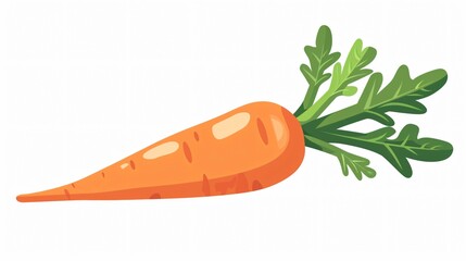 Ripe Raw Carrot Icon Cartoon - Healthy Vegetable Food