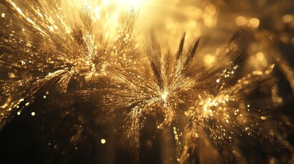 Fototapeta premium Golden Radiance Explosion: A Stunning Abstract Nature Image