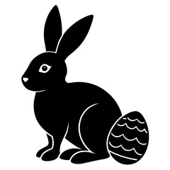 Easter Bunny Silhouette, Easter Bunny Silhouette Vector, Easter Bunny