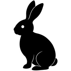 Easter Bunny Silhouette, Easter Bunny Silhouette Vector, Easter Bunny