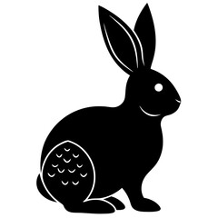 Easter Bunny Silhouette, Easter Bunny Silhouette Vector, Easter Bunny