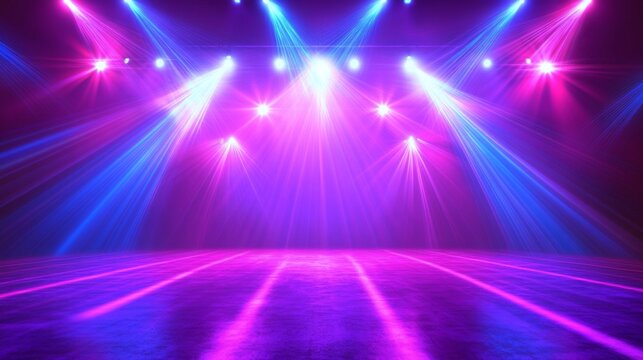 Vibrant Stage Lighting Design for a Night Event