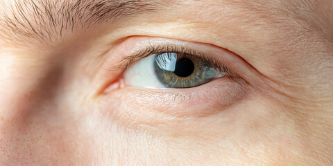 Obraz premium Close-up of Human Eye and Periorbital Skin