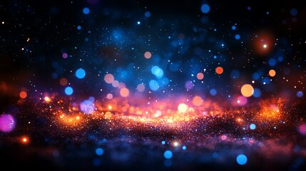 Vibrant Abstract Background Featuring Blurred Bokeh Lights Creating a Dreamy Atmosphere with Soft Color Gradients and a Sense of Depth and Movement Perfect for Modern Design Aesthetics