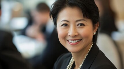 Fototapeta premium Successful Businesswoman Portrait: A Powerful Image of Confidence and Success