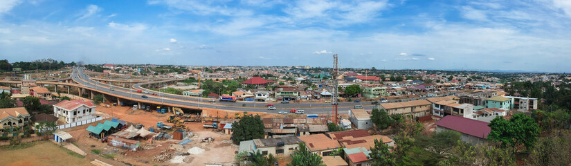 Panoramic Sofo Line RoundAbout Interchange Kumasi Ghana