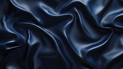 Fototapeta premium Deep navy-blue leather texture with a rich, smooth surface and subtle grain details, no objects