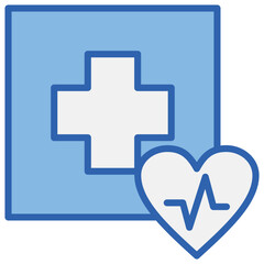 Health Blue White Icon