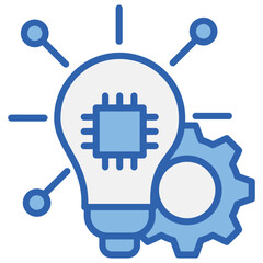 Technology Blue White Icon
