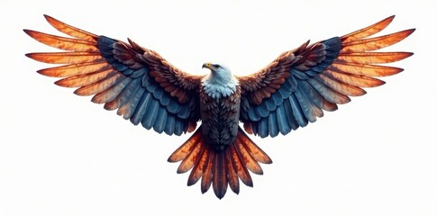 Intricate wing patterns, sharp focus, pure white backdrop , photography, design