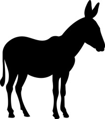 donkey silhouette vector file eps black color donkey