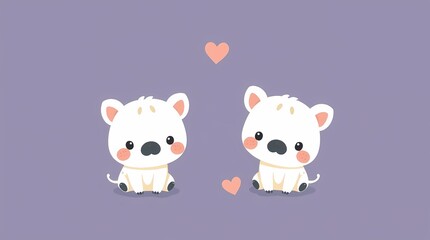 Fototapeta premium dog with heart