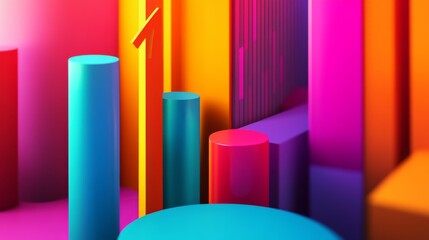 Colorful Geometric Shapes Abstract Design