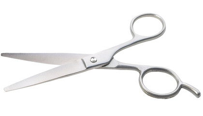 professional stainless steel scissors, sharp precision cutting tool, barber shears, isolated background

