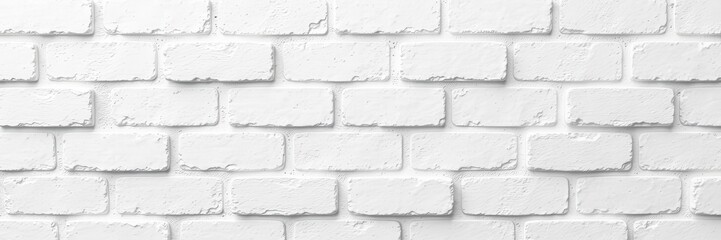 Fototapeta premium Clean seamless white brick wall texture High resolution background , rustic, brick