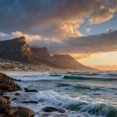 Fototapeta premium View of Table Mountain and Cape Town
