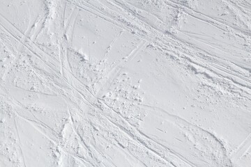 Powder snow on ski slope in France