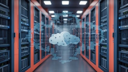Cloud computing technology in data center environment digital infrastructure modern view