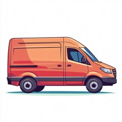 Colorful Delivery Van Cartoon: Professional Vector and Illustration for Commercial Use