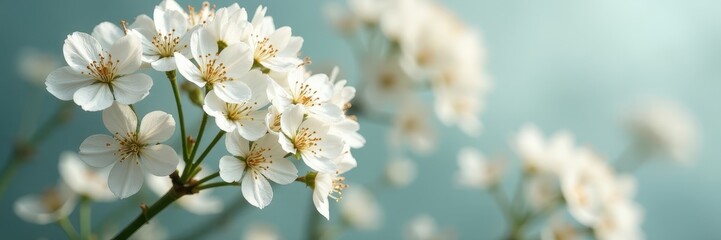 Obraz premium Dried Gypsophila, intricate detail, ethereal white blossoms , gypsophila, botanical