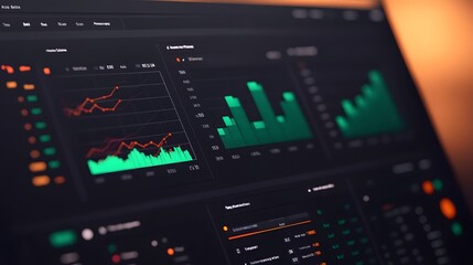 Obraz premium Dynamic Sales Analytics Dashboard with Real-Time Metrics and Visualizations