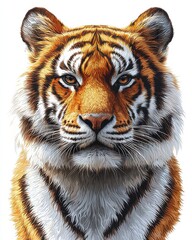Fototapeta premium Tiger Portrait Photography Masterpiece Capturing Majestic Eyes Authentic Emotions Wildlife Expertise