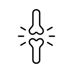 Obraz premium Arthritis knee joint pain. Pixel perfect, editable stroke icon