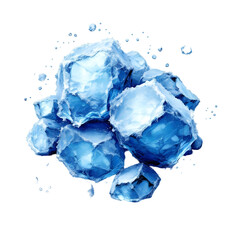 Obraz premium Frostbite Rocks – Icy blue stones that create a chilling mist around them