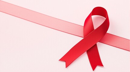 red ribbons heart health awareness national wear red day