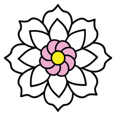 pink rose isolated on white