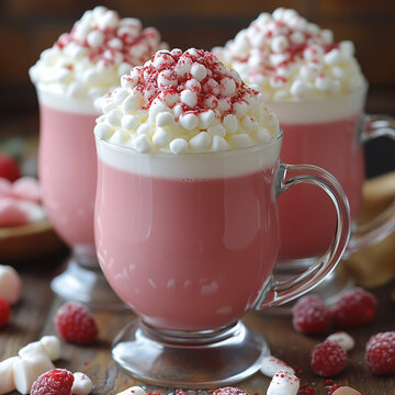 cup of coffee with cream and mashmellow