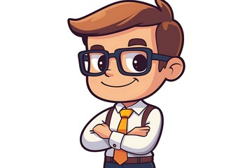 Obraz premium Smiling Boy Businessman Digital Art2