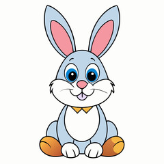 Easter Bunny, Cute Easter Bunny Holding Egg , Cartoon Rabbit Clipart