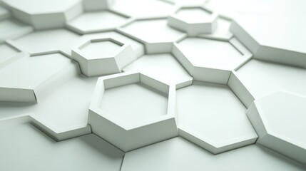 Nested angular hexagons growing concentrically outward