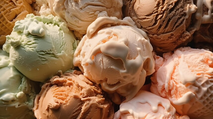 Obraz premium a bowl of ice creams and other ice creams
