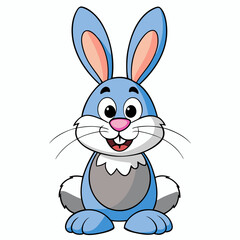 Easter Bunny, Cute Easter Bunny Holding Egg , Cartoon Rabbit Clipart