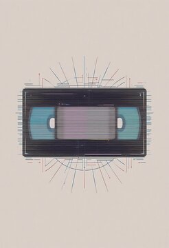 recommend clip art: Abstract Vintage Video Cassette Tape Design