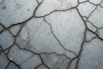 Obraz premium Weathered gray marble surface with visible etching and cracks, natural, texture, matte