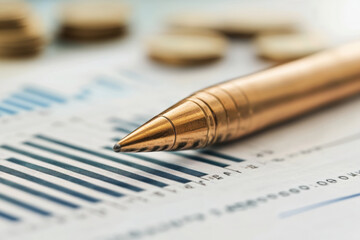 Fototapeta premium Financial Analyst Showing Decreasing Profits