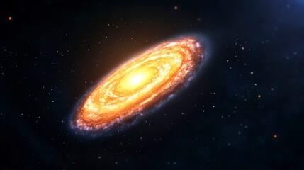 Fototapeta premium Stunning Galaxy Spiral with Bright Core and Stellar Background