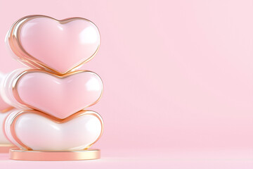 pink background with hearts