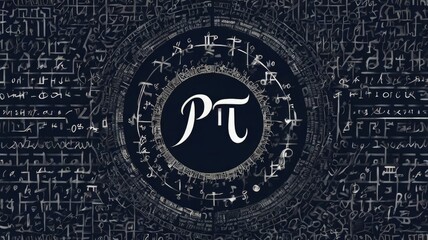 Obraz premium Pi Day, Math Lovers, Pi Background, Typography Art, Math Art, Foreign Typography, Pi Day Design, Mathematical Art, Geek Chic, Pi Symbol, Infinite Pi, Number Art, Pi Equation, Math Wallpaper, Pi Aesthe