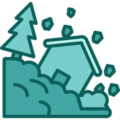 Landslide solid icon