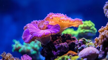 Vibrant Coral Reefs with Colorful Marine Life Underwater Scene