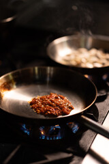 Simmering Tomato Sauce on Stove