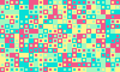 Elegant mosaic tile pattern with vibrant colours. Perfect for textile, decorative covers, or modern graphic design with structured and symmetrical appeal.