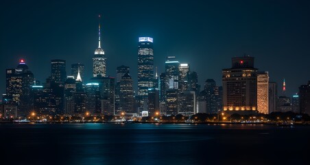 Obraz premium Philadelphia Skyline at Night